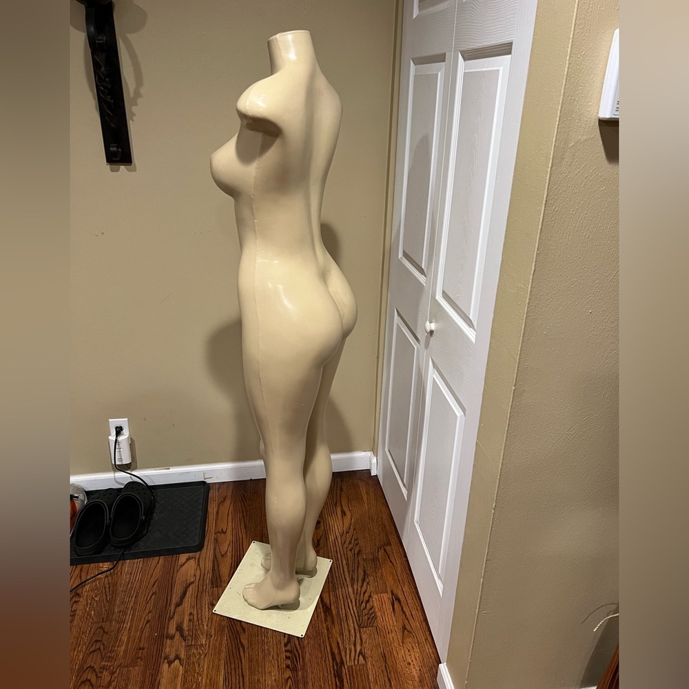 Female full body mannequin armless. 5’5” tall.
